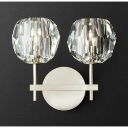 Бра Бра RH Boule de Cristal Double Sconce Chrome