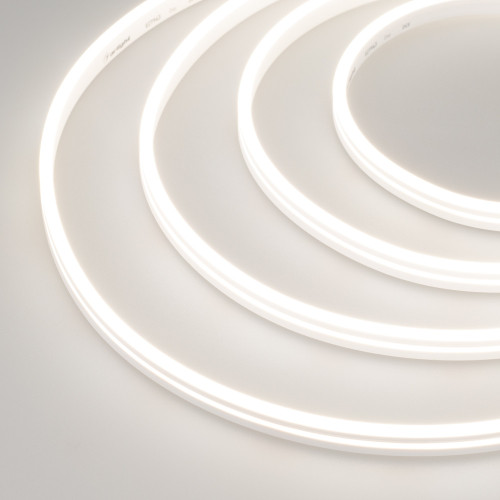 Светодиодная лента герметичная MOONLIGHT-SIDE-A168-4x10mm 24V Day4000 (7.2 W/m, IP65, 5m, wire x2) (Arlight, Силикон) 038312
