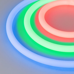 Светодиодная лента герметичная MOONLIGHT-TOP-G280-D18mm 24V RGB 360deg (13 W/m, IP65, 3838, 5m, wire x1) (Arlight, Прямой вывод кабеля) 038762