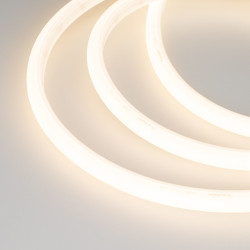 Светодиодная лента герметичная MOONLIGHT-TOP-A144-16x15mm 24V Warm3500 (9.6 W/m, IP65, 2835, 5m, Wire x1) (Arlight, Силикон) 038604
