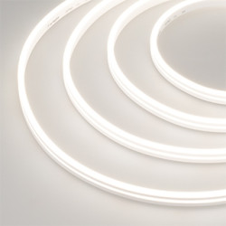 Светодиодная лента герметичная MOONLIGHT-SIDE-M196-03x06mm 24V Day4000 (7.2 W/m, IP54, 2216, 5m, wire x2) (Arlight, Силикон) 039565