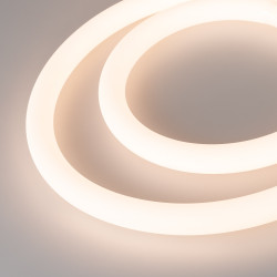 Светодиодная лента герметичная MOONLIGHT-TOP-M768-D25mm 24V White-MIX 360deg (14.4 W/m, IP65, 2216, 5m, wire x1) (Arlight, Прямой вывод кабеля) 037565