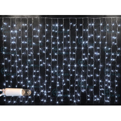 Гирлянда светодиодная Занавес белая с мерцанием 220B, 300 LED, провод прозрачный, IP65 RL-CS2*1.5F-CT/W