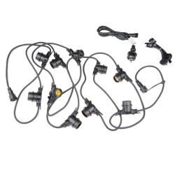 Гирлянда UDL-K121 10/E27/5M 5C IP65 BLACK BELT-LIGHT