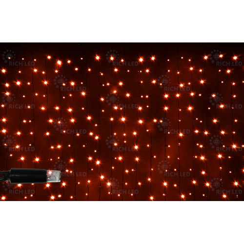 Гирлянда светодиодная Занавес красная 220B, 300 LED, провод прозрачный, IP65 RL-CS2*1.5-CT/R