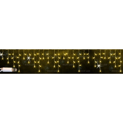 Гирлянда светодиодная Бахрома желтая с мерцанием 220B, 112 LED, провод черный, IP65 RL-i3*0.5F-CB/Y
