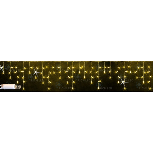 Гирлянда светодиодная Бахрома желтая с мерцанием 220B, 112 LED, провод черный, IP65 RL-i3*0.5F-CB/Y