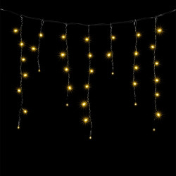 Гирлянда Бахрома 3,1 x 0,5 м Тепло-Белая 220В, 150 LED, Провод Черный ПВХ, IP54