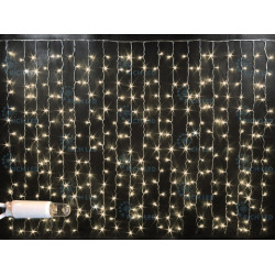 Гирлянда светодиодная Занавес белая с мерцанием 220B, 300 LED, провод прозрачный, IP65 RL-CS2*1.5F-CT/WW