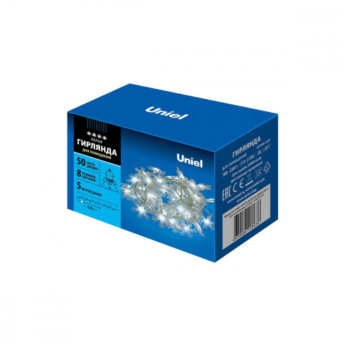 Гирлянда светодиодная ULD-S0500-050/DTA WHITE IP20 SNOWFLAKES-2