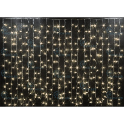 Гирлянда светодиодная Занавес белая 220B, 200 LED, провод прозрачный, IP65 RL-CS2*1-CT/WW
