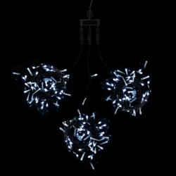 Комплект 3 Белых Нити по 20м, 600 LED, Провод Черный ПВХ, IP54