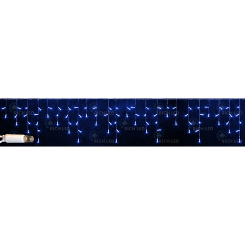 Гирлянда светодиодная Бахрома синяя 220B, 112 LED, провод прозрачный, IP65 RL-i3*0.5-CT/B