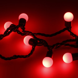 Светодиодная гирлянда ARD-BALL-CLASSIC-D17.5-10000-BLACK-100LED RED (230V, 7W) (Ardecoled, IP65) 025580