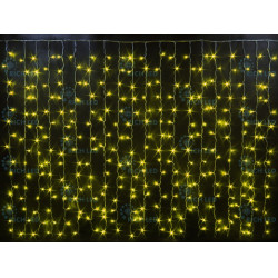 Гирлянда светодиодная Занавес желтая 220B, 300 LED, провод прозрачный, IP54 RL-CS2*1.5-T/Y