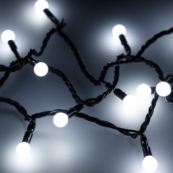 Светодиодная гирлянда ARD-BALL-CLASSIC-D13-10000-BLACK-100LED WHITE (230V, 7W) (Ardecoled, IP65) 025571
