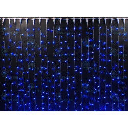 Гирлянда светодиодная Занавес синяя 220B, 1000 LED, провод черный, IP65 RL-C2*6-CB/B