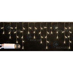 Гирлянда светодиодная Бахрома белая 220B, 112 LED, провод прозрачный, IP65 RL-i3*0.5-CT/WW