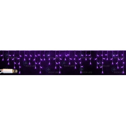 Гирлянда светодиодная Бахрома фиолетовая 220B, 112 LED, провод прозрачный, IP65 RL-i3*0.5-CT/V