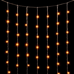 Гирлянда Занавес Облегченный 3 x 2 м Желтый 220В, 600 LED, Провод Прозрачный ПВХ, IP20