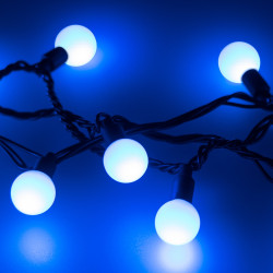 Светодиодная гирлянда ARD-BALL-CLASSIC-D23-20000-BLACK-160LED BLUE (230V, 7W) (Ardecoled, IP65) 025629