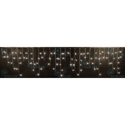 Гирлянда светодиодная Бахрома белая с мерцанием 220B, 112 LED, провод белый, IP65 RL-i3*0.5F-RW/WW