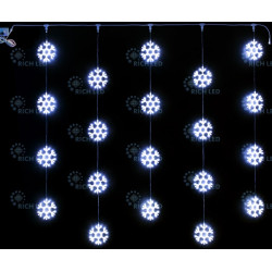 Гирлянда светодиодная Занавес белая 220B, 20 LED, провод прозрачный, IP54 RL-CMSF2*2-T/W
