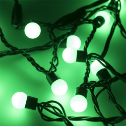 Светодиодная гирлянда ARD-BALL-CLASSIC-D17.5-10000-BLACK-100LED GREEN (230V, 7W) (Ardecoled, IP65) 025581