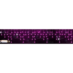 Гирлянда светодиодная Бахрома розовая с мерцанием 220B, 112 LED, провод белый, IP65 RL-i3*0.5F-CW/P
