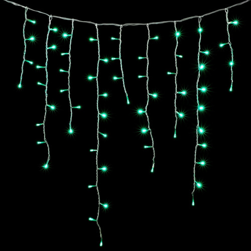 Гирлянда Бахрома 3,2 x 0,9 м Аква 220В, 232 LED, Провод Прозрачный Силикон, IP65