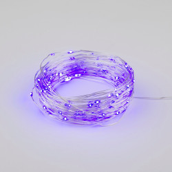 Гирлянда светодиодная ULD-S1000-100/SCB/3AA PURPLE IP20 DEW