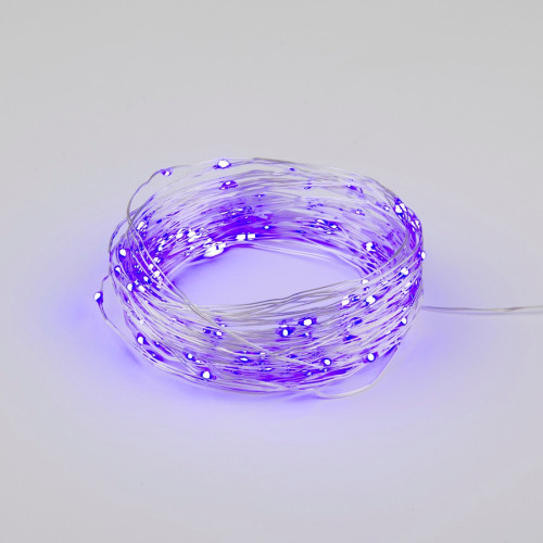 Гирлянда светодиодная ULD-S1000-100/SCB/3AA PURPLE IP20 DEW