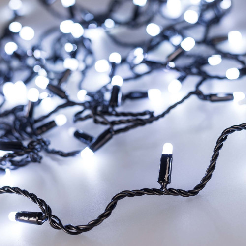Светодиодная гирлянда ARD-STRING-CLASSIC-10000-BLACK-100LED-MILK-FLASH White (230V, 7W) (Ardecoled, IP65) 031207