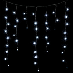 Гирлянда Бахрома с Колпачком 3,2 x 0,9 м Белая 220В, 180 LED, Провод Черный ПВХ, IP65