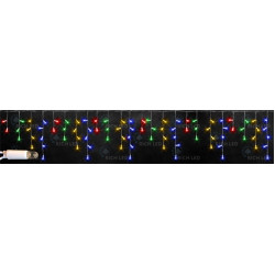 Гирлянда светодиодная Бахрома разноцветная 220B, 112 LED, провод прозрачный, IP65 RL-i3*0.5-CT/M