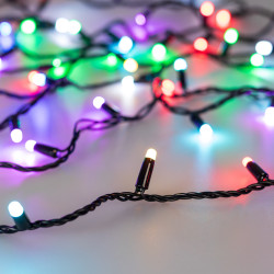 Светодиодная гирлянда ARD-STRING-CLASSIC-10000-BLACK-100LED-MILK-SYNC RGB (230V, 6.5W) (Ardecoled, IP65) 028214