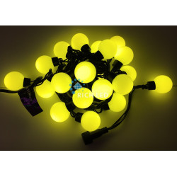 Гирлянда светодиодная желтая постоянного свечения 220B, 20 LED, провод черный, IP65 RL-S5-20C-40B-B/Y