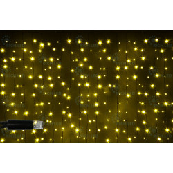 Гирлянда светодиодная Занавес желтая 220B, 300 LED, провод прозрачный, IP65 RL-CS2*1.5-CT/Y