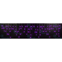 Гирлянда светодиодная Бахрома фиолетовая 220B, 112 LED, провод прозрачный, IP54 RL-i3*0.5-T/V