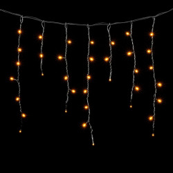 Гирлянда Бахрома 4,9 x 0,5 м Желтая 220В, 240 LED, Провод Черный ПВХ, IP54