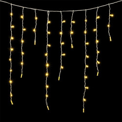 Гирлянда Бахрома с Колпачком 3,2 x 0,9 м Шампань, 180 LED, Провод Белый ПВХ, IP65