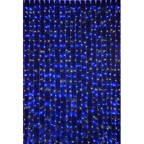 Гирлянда светодиодная Занавес сине-белая 220B, 600 LED, провод белый, IP65 RL-C2*3-CW/BW