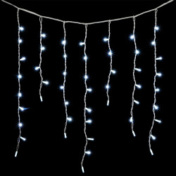 Гирлянда Бахрома 3,2 x 0,9 м Белая 220В, 168 LED, Провод Белый Каучук, IP65
