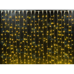 Гирлянда светодиодная Занавес желтая с мерцанием 220B, 1000 LED, провод белый, IP65 RL-C2*6F-CW/Y