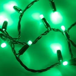 Светодиодная гирлянда ARD-STRING-CLASSIC-10000-BLACK-100LED-FLASH GREEN (230V, 7W) (Ardecoled, IP65) 025801