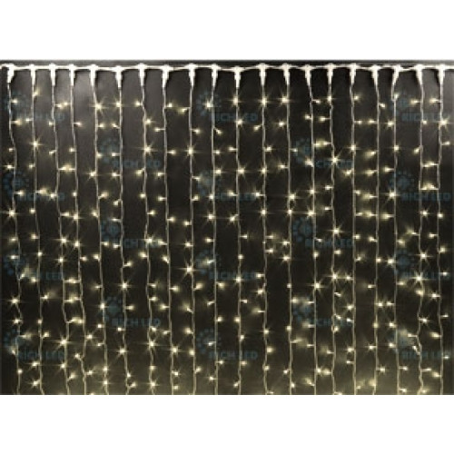 Гирлянда светодиодная Занавес белая 220B, 400 LED, провод прозрачный, IP54 RL-C2*2-T/WW