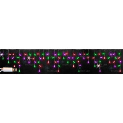 Гирлянда светодиодная Бахрома разноцветная с мерцанием 220B, 112 LED, провод белый, IP65 RL-i3*0.5F-CW/RGP