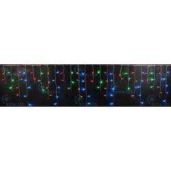 Гирлянда светодиодная Бахрома разноцветная 220B, 112 LED, провод черный, IP54 RL-i3*0.5-B/M