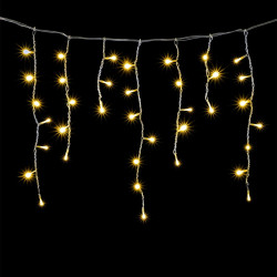 Гирлянда Бахрома 3 x 0,5 м Шампань 220В, 150 LED, Провод Прозрачный Силикон, IP65