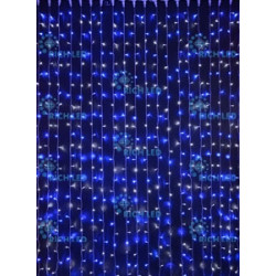 Гирлянда светодиодная Занавес сине-белая 220B, 300 LED, провод белый, IP65 RL-CS2*1.5-CW/BW